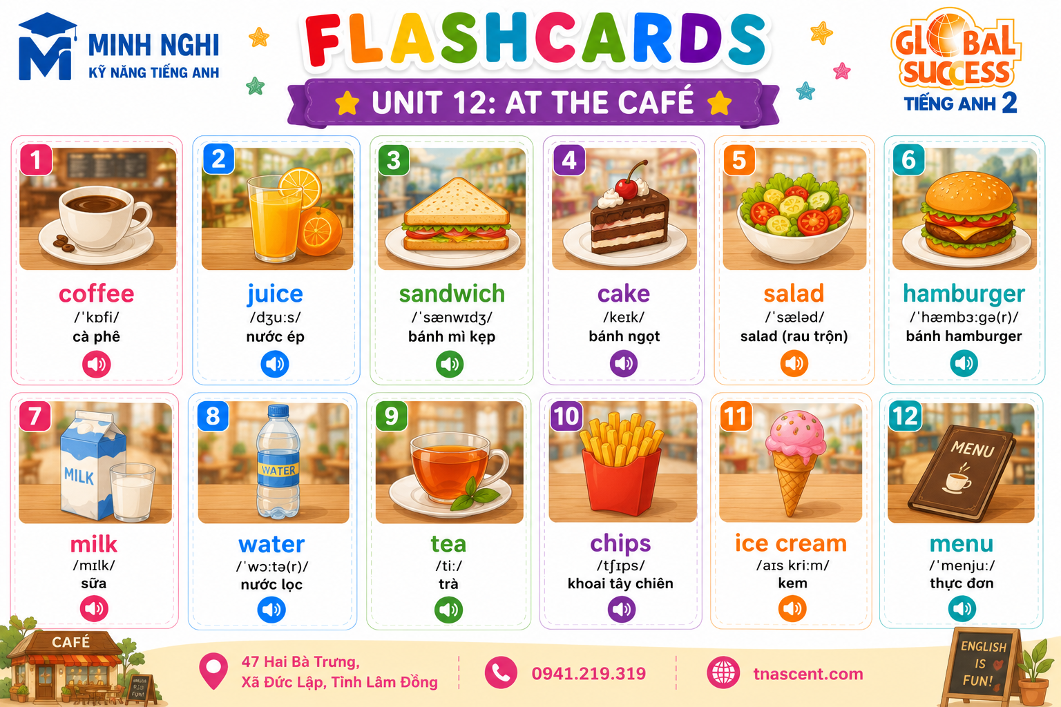 Flashcards Unit 12 Global Success