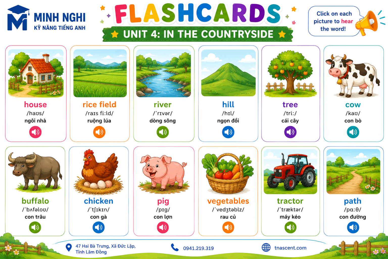 Flashcards Unit 4 Countryside
