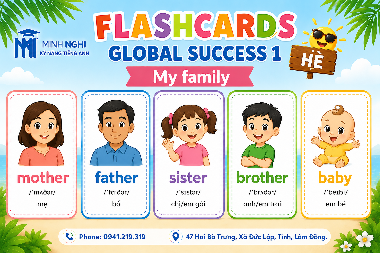 Flashcards Global Success 1 Hè My Family