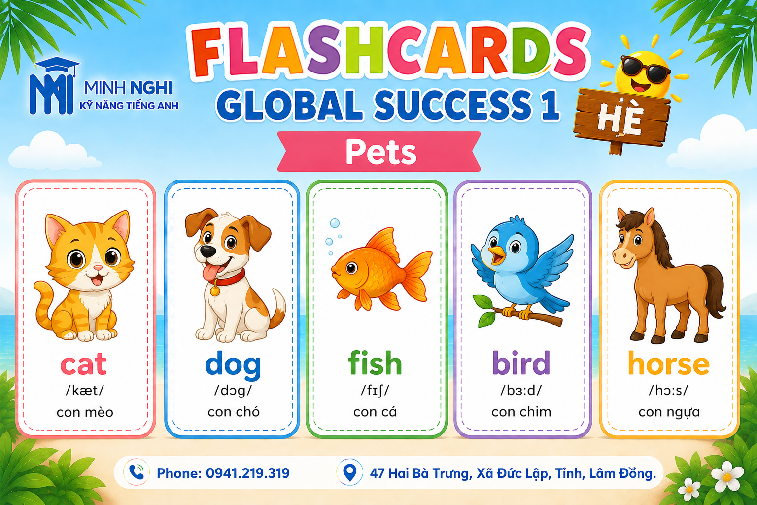 Flashcards Global Success 1 Hè Pets