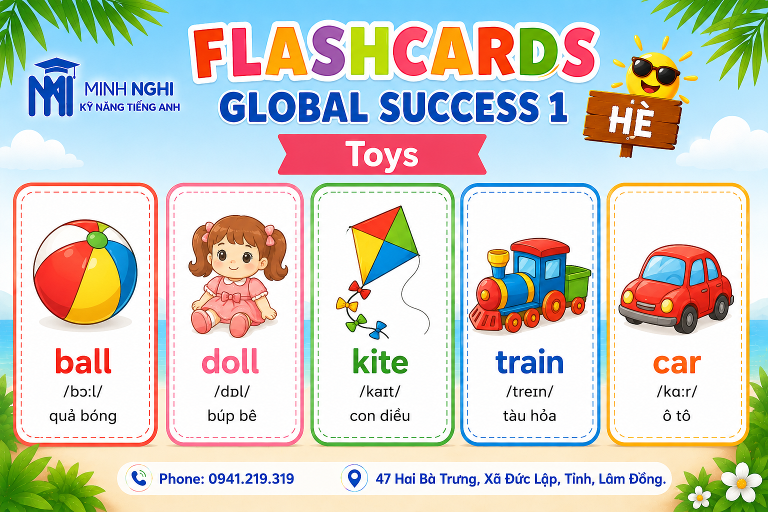 Flashcards Global Success 1 Hè Toys