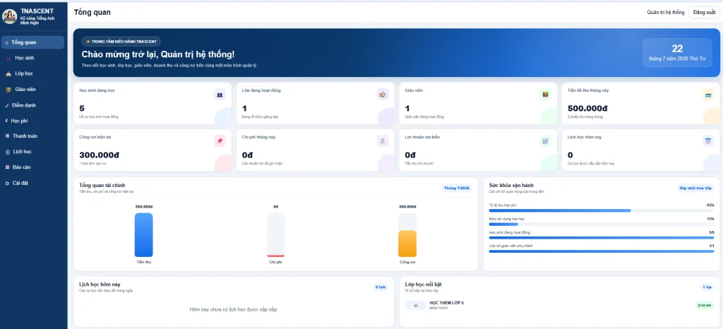 WebApp Quản Lý Trung Tâm Giáo Dục